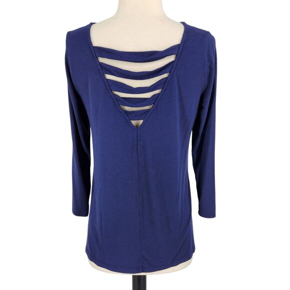 SALE Lilly Pulitzer Open Back Soft Minimal Top Blue Womens Size Small - Picture 6 of 8